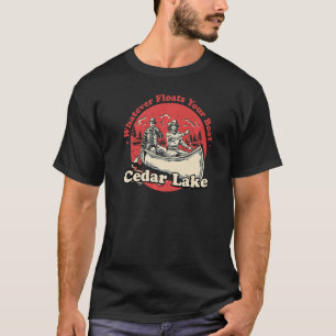 Camiseta O que quer que flutue seu barco Cedar Lake diz Índ