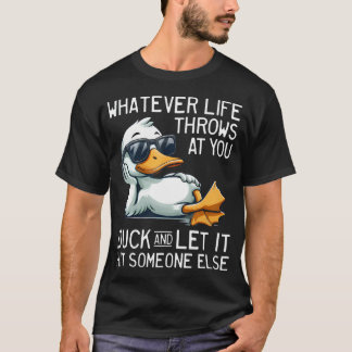 Camiseta O Que Quer Que Venha Até Você Agache e Deixe Ating