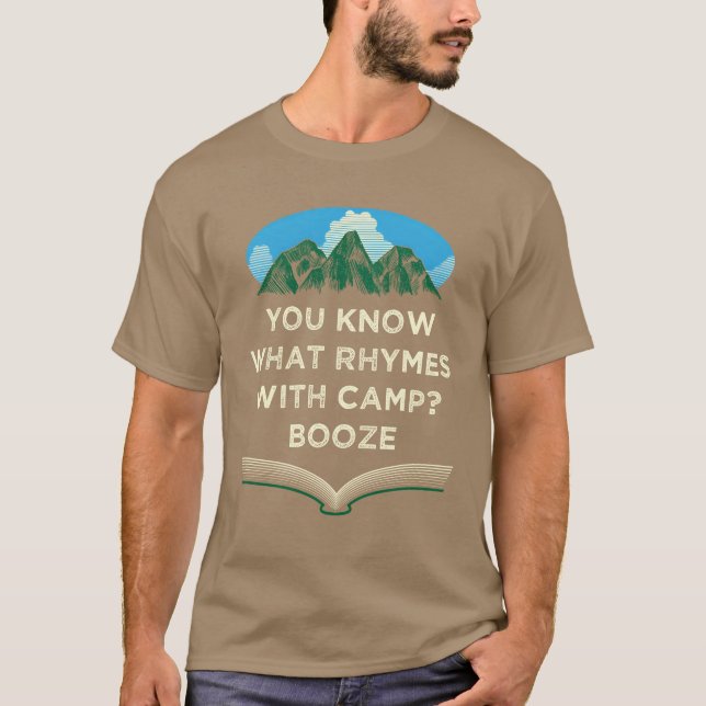 Camiseta O que rima com Acampamento Amante da Cerveja Bebed (Frente)