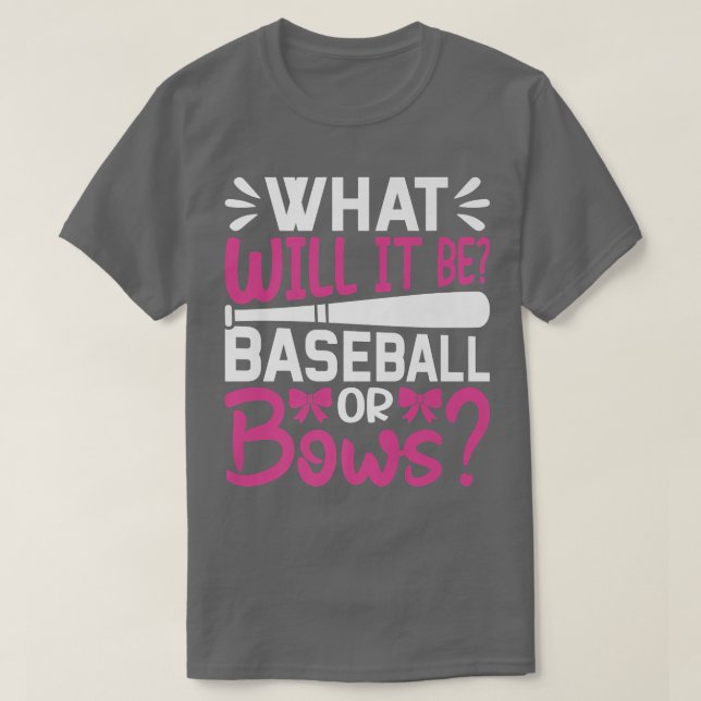 Camiseta O Que Será A Revelação De Gênero De Baseball Ou Ar (Frente do Design)