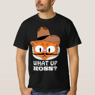Camiseta O que tá rolando, Hoss? Gato Cartunista com Bigode