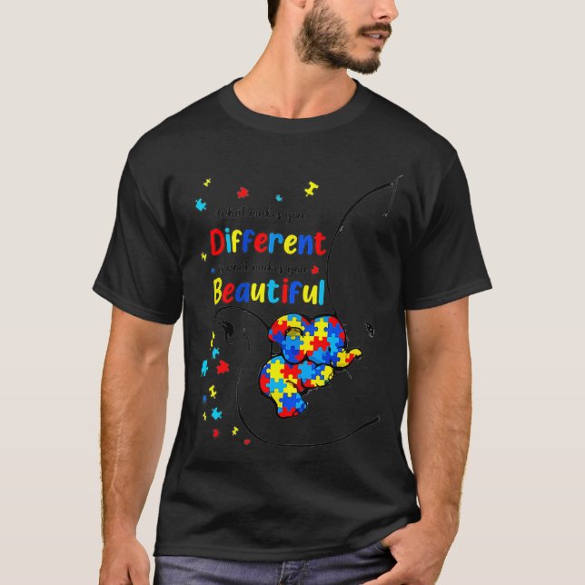Camiseta O Que Te Faz Diferente Autismo Sensibilizar Ele (Frente)
