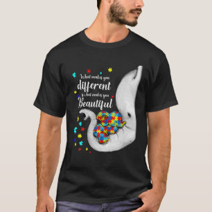 Camiseta O Que Te Faz Diferente Elefante Mãe Autismo Crianç