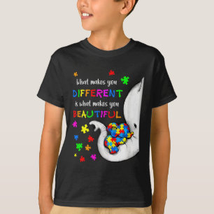 Camiseta O Que Te Faz Diferente Elefante Mãe Autismo Crianç