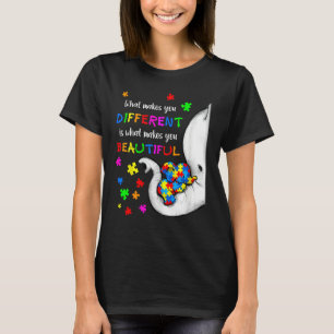 Camiseta O Que Te Faz Diferente Elefante Mãe Autismo Crianç
