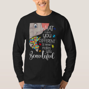 Camiseta O Que Te Faz Diferente Elefante Mãe Autismo Crianç