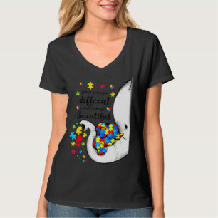 Camiseta O Que Te Faz Diferente Elefante Mãe Autismo Crianç