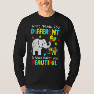 Camiseta O Que Te Faz Diferente Elefante Mãe Autismo Crianç