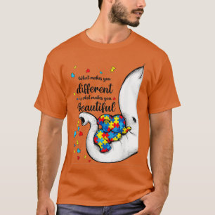 Camiseta O Que Te Faz Diferente Elefante Mãe Autismo Crianç