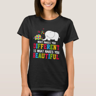Camiseta O Que Te Faz Diferente Elefante Mãe Autismo Crianç