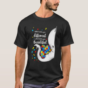 Camiseta O Que Te Faz Diferente Elefante Mãe Autismo Crianç