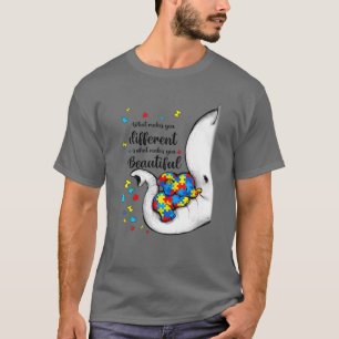 Camiseta O Que Te Faz Diferente Elefante Mãe Autismo Crianç