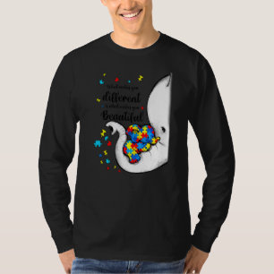 Camiseta O Que Te Faz Diferente Elefante Mãe Autismo Sabe