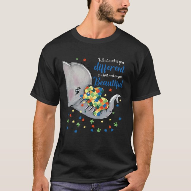 Camiseta O Que Te Torna Diferente Mãe Elefante Consciente d (Frente)