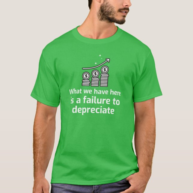 Camiseta O que temos aqui é uma falha em DEPRECIAR (Frente)