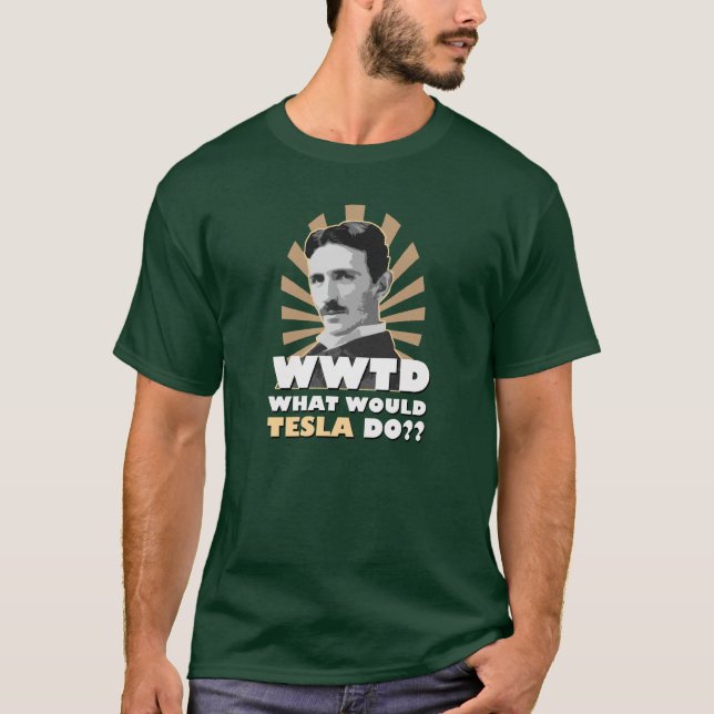 Camiseta O que Tesla faria o t-shirt (Frente)