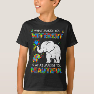 Camiseta O que torna diferente linda conscientização do aut