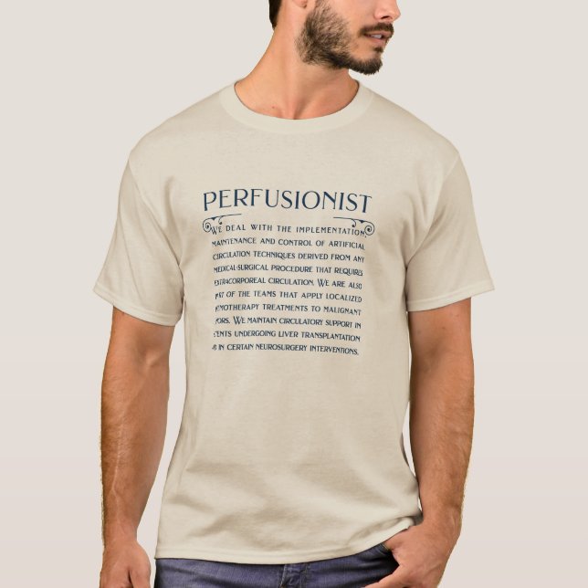 Camiseta O que um perfusionista faz (Frente)