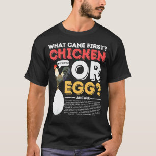 Camiseta O Que Veio Primeiro Frango ou Ovo Fantasia