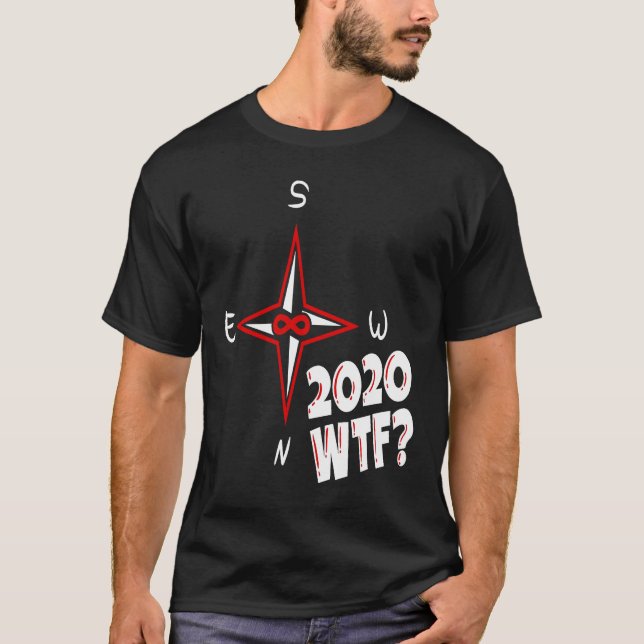 Camiseta O que vem a seguir em 2020 de cabeça para baixo (Frente)