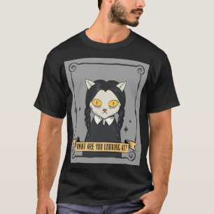 Camiseta O Que Você Está Olhando Para O Gato De Quarta-Feir