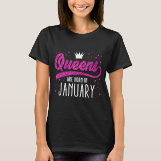 Camiseta O Queens é em janeiro presente de aniversário