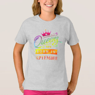 Camiseta O Queens é em setembro presente de aniversário