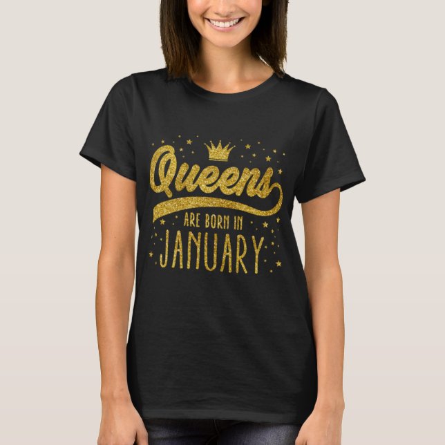 Camiseta O Queens é nascido em janeiro (Frente)