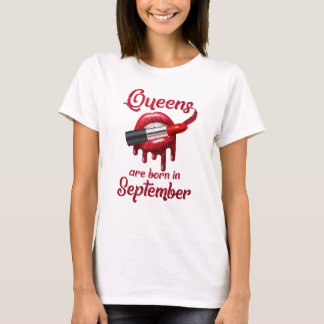 Camiseta O Queens é nascido em setembro