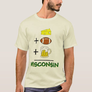 Camiseta O queijo mais o futebol mais a cerveja iguala