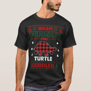 Camiseta O Quente Snuggles A Tartaruga Oferece Presentes Xm