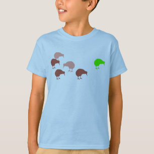Camiseta O quivi.  Pássaro nacional de….um….mim dunno