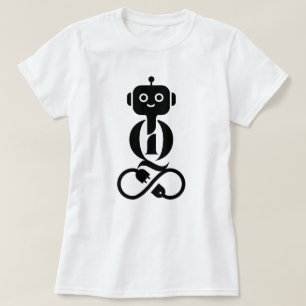 Camiseta O Quociente Robótico de Inteligência (QI) é Infini