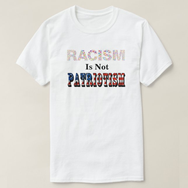 Camiseta O RACISMO Não É PATRIOTISMO (Frente do Design)