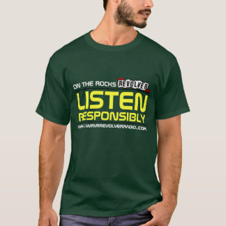 Camiseta O rádio do revólver de OTR ESCUTA RESPONSÀVEL