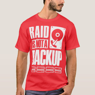 Camiseta O RAID não é uma mensagem de backup para o disposi