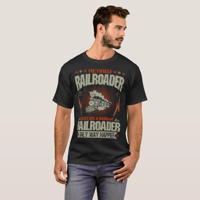 Camiseta O Railroader aposentado apenas gosta de uma (Frente Completa)