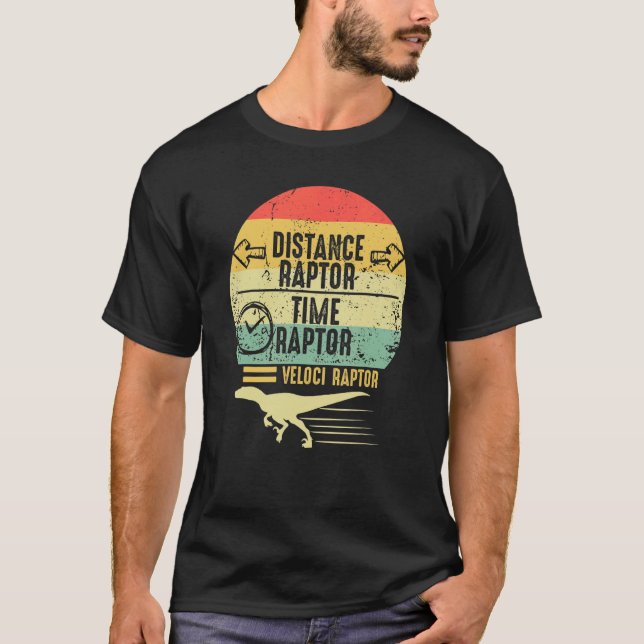 Camiseta O Raptor de distância ao longo do tempo é igual ao (Frente)