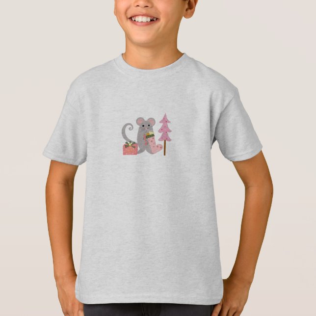 Camiseta O Ratinho de Natal Pinkie (Frente)