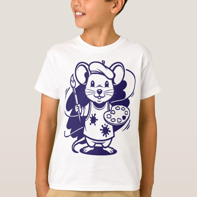 Camiseta O rato artista (Frente)