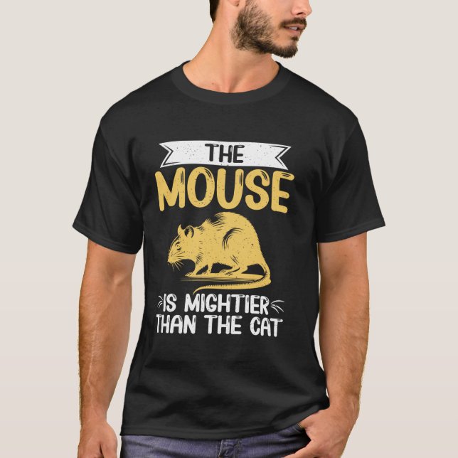 Camiseta O Rato é Mais Poderoso Que o Rato Gato (Frente)