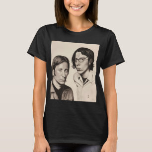Camiseta O Realismo da Chave Preta Desenho a Carvão