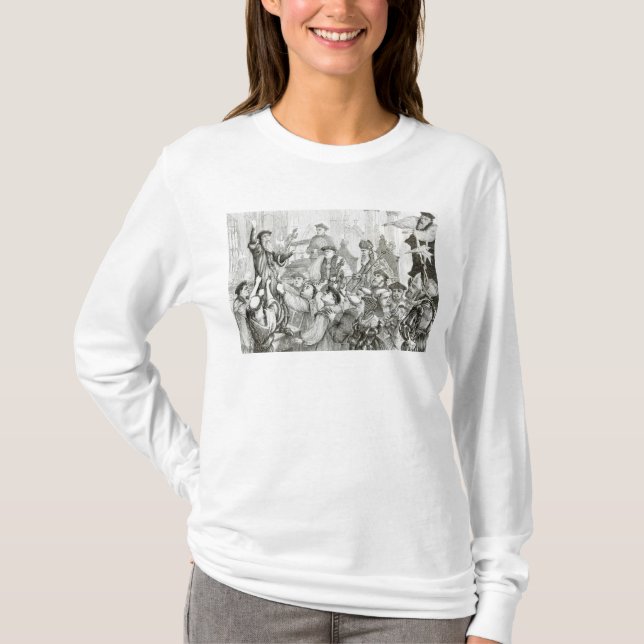 Camiseta O Recantation do arcebispo Cranmer (Frente)