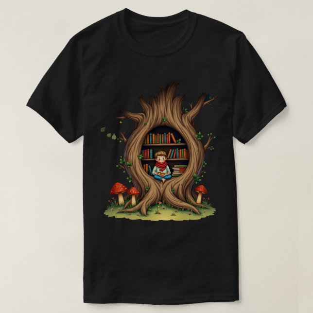 Camiseta O Recanto da Árvore Oca (Frente do Design)