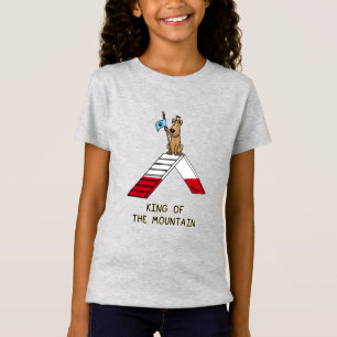 Camiseta O rei campeão da agilidade dos cães da montanha 