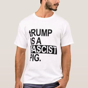 Camiseta O Rei das Fraldas Trump É Um Porco Fascista (preto