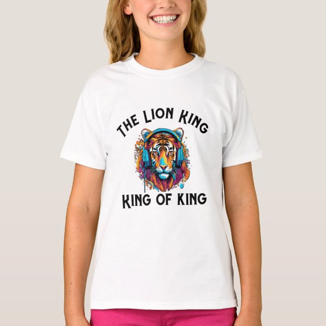 Camiseta O Rei das T-Shirts de Lion Girls (Frente)