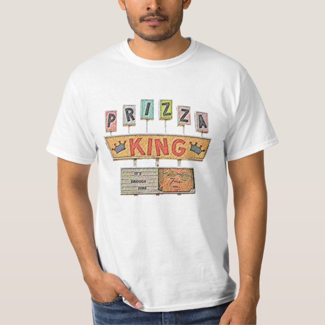 Camiseta O rei de Prizza é Dr. Steve Brule do tempo de (Frente)