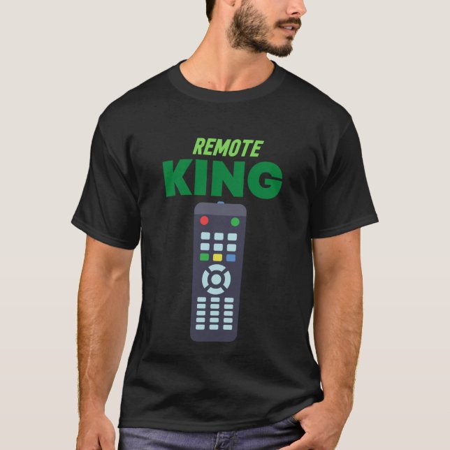 Camiseta O rei do controle remoto (Frente)