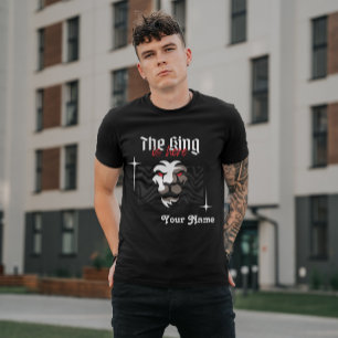 Camiseta O Rei está aqui, Lion Face Motivational
